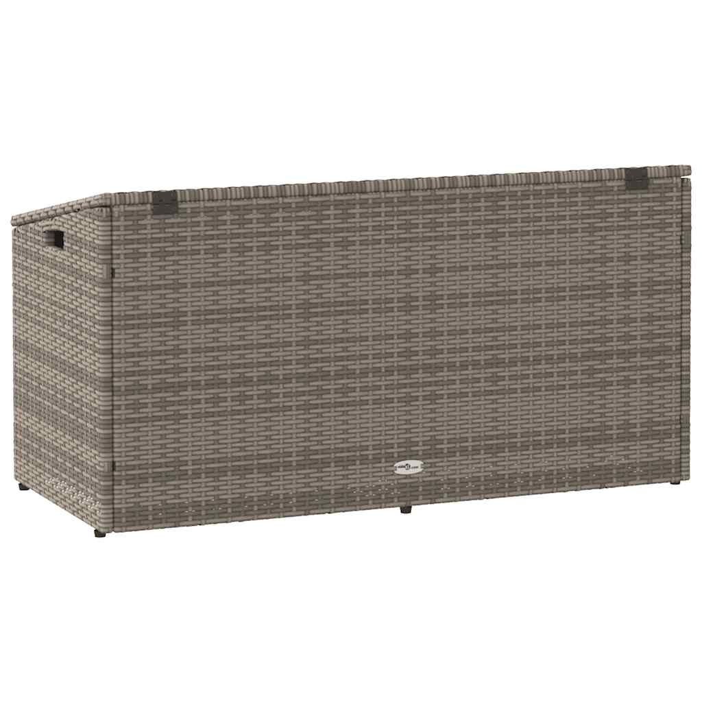 Garten-Auflagenbox Grau 110x50x58 cm Poly Rattan