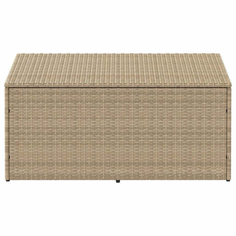 Garten-Auflagenbox Beige 110x50x58 cm Poly Rattan