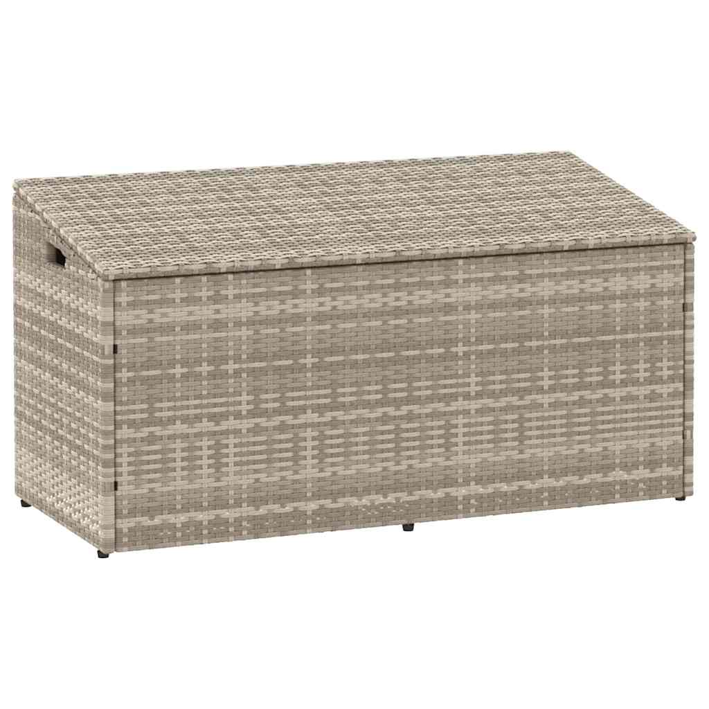 Garten-Auflagenbox Hellgrau 110x50x58 cm Poly Rattan