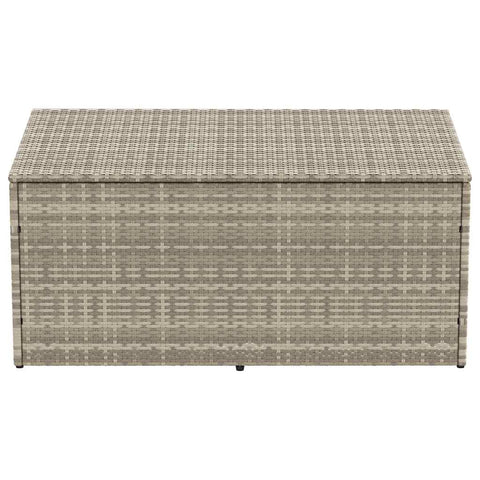 Garten-Auflagenbox Hellgrau 110x50x58 cm Poly Rattan