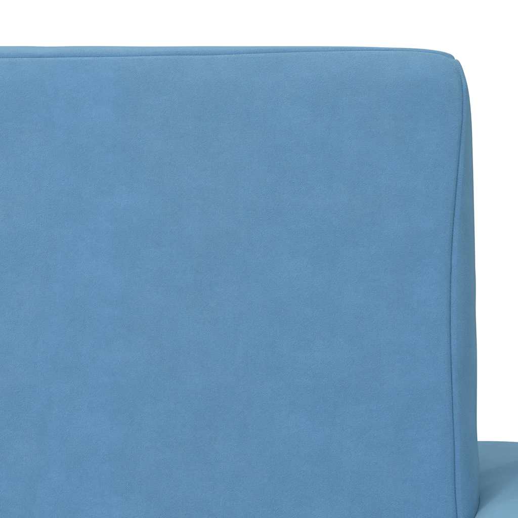 Schlafsofa für Kinder Blau Weicher Plüsch