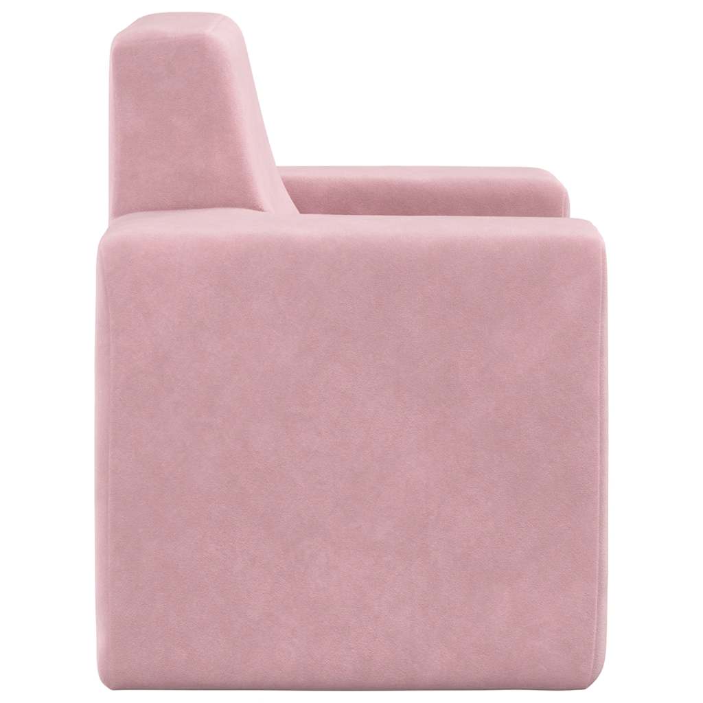 Kindersofa Rosa Weich Plüsch