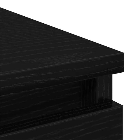 Sideboard Schwarz Eichen-Optik 80x35x99 cm Holzwerkstoff