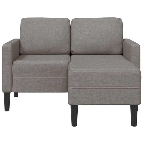 2-Sitzer-Sofa mit Chaiselongue L-Form Taupe 125 cm Stoff