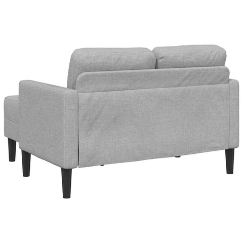 2-Sitzer-Sofa mit Chaiselongue L-Form Wolkengrau 125 cm Stoff