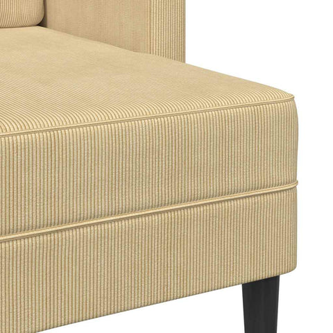 2-Sitzer-Sofa mit Chaiselongue L-Form Hellgrün 125 cm Leinen