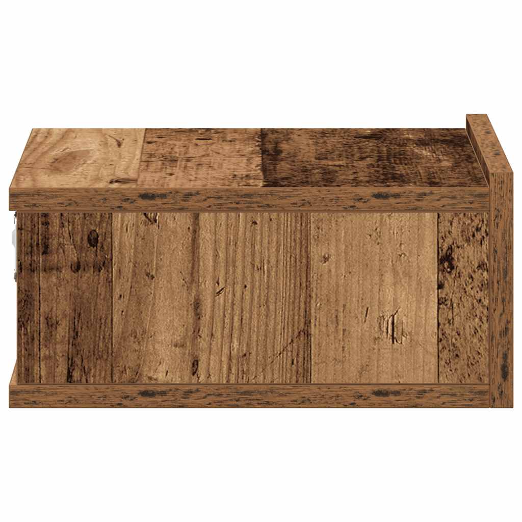 Hängender Nachttisch Altholz-Optik 40x32x15 cm Holzwerkstoff