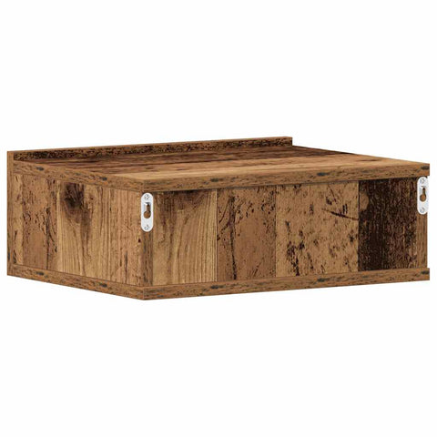 Hängender Nachttisch Altholz-Optik 40x32x15 cm Holzwerkstoff