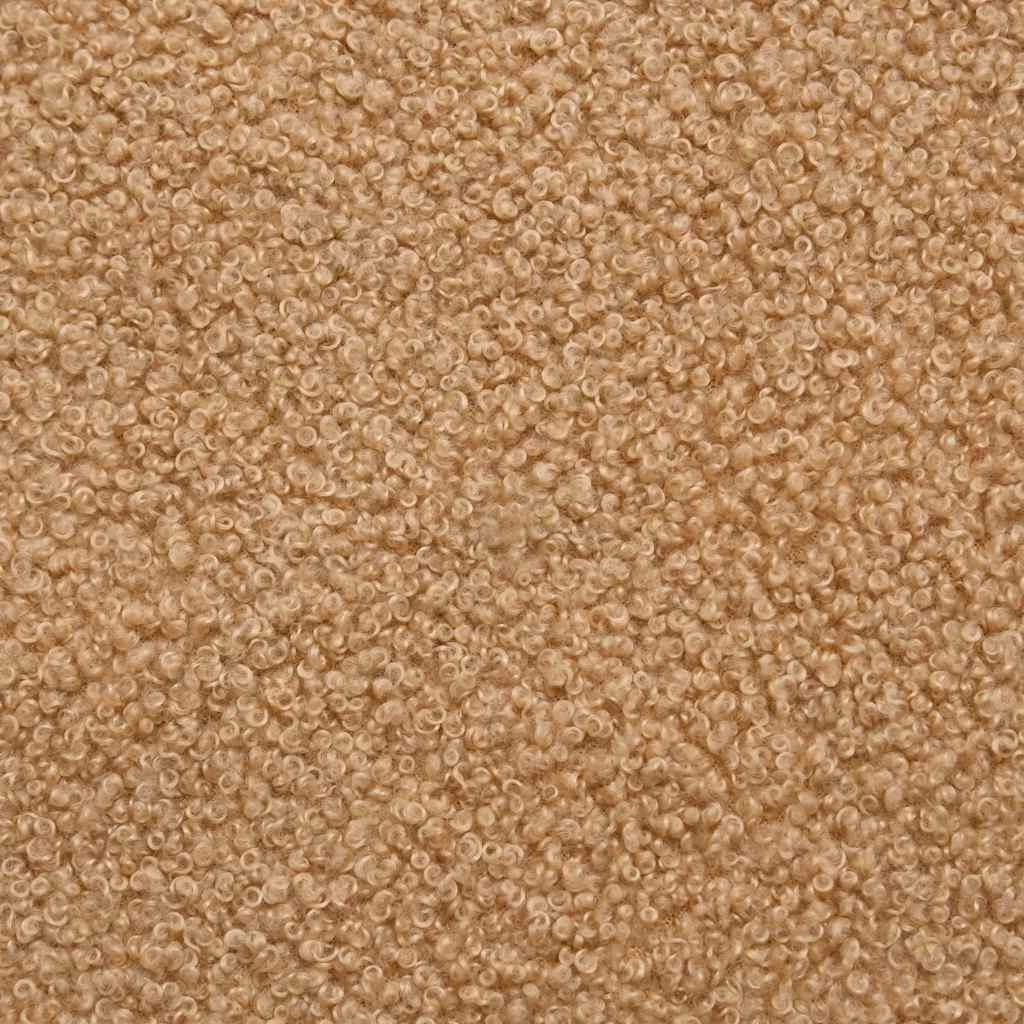 Sessel Beige 55 cm Stoff in Lammwolloptik