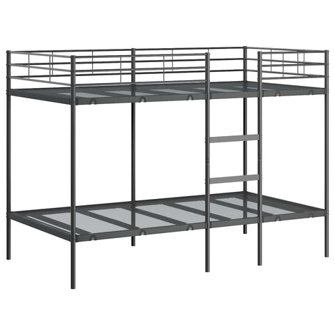 Etagenbett ohne Matratze Schwarz 100x200 cm Stahl