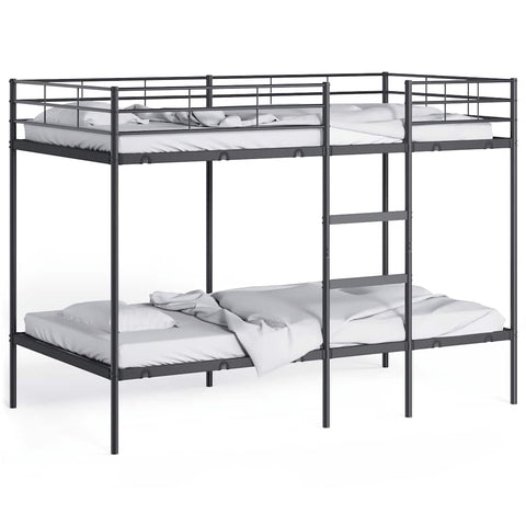 Etagenbett ohne Matratze Schwarz 100x200 cm Stahl