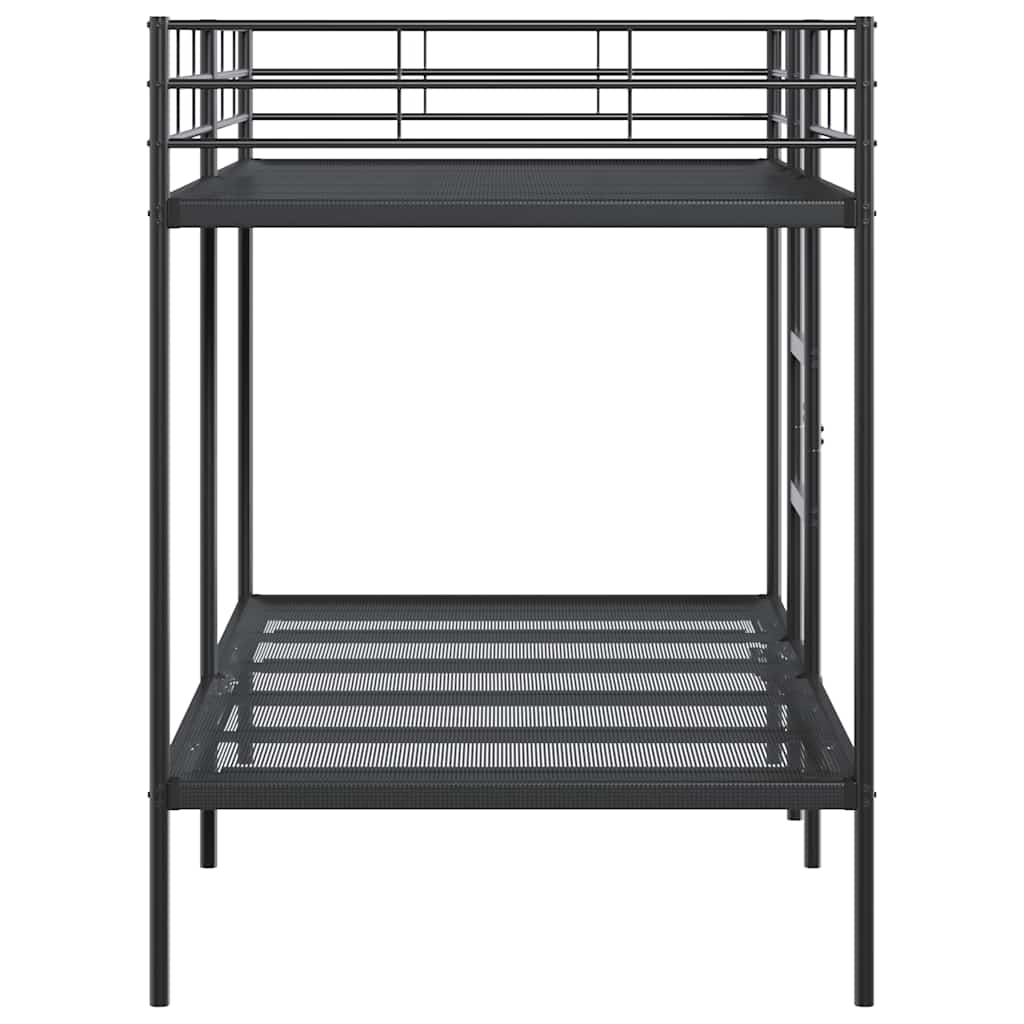 Etagenbett ohne Matratze Schwarz 100x200 cm Stahl