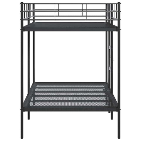 Etagenbett ohne Matratze Schwarz 100x200 cm Stahl