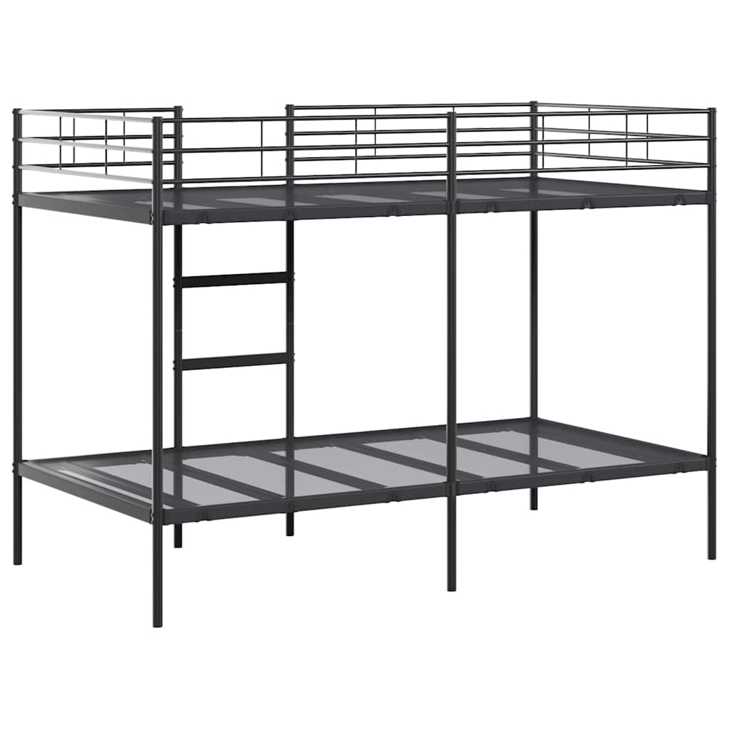 Etagenbett ohne Matratze Schwarz 100x200 cm Stahl
