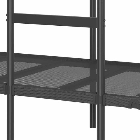 Etagenbett ohne Matratze Schwarz 100x200 cm Stahl