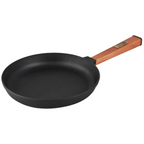BRI104Cover Bratpfanne Gusseisen 22 cm mit Buchenholzgriff robust & langlebig Default Title