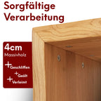 Holzbank Hocker aus massiver Eiche mit Baumkante  M