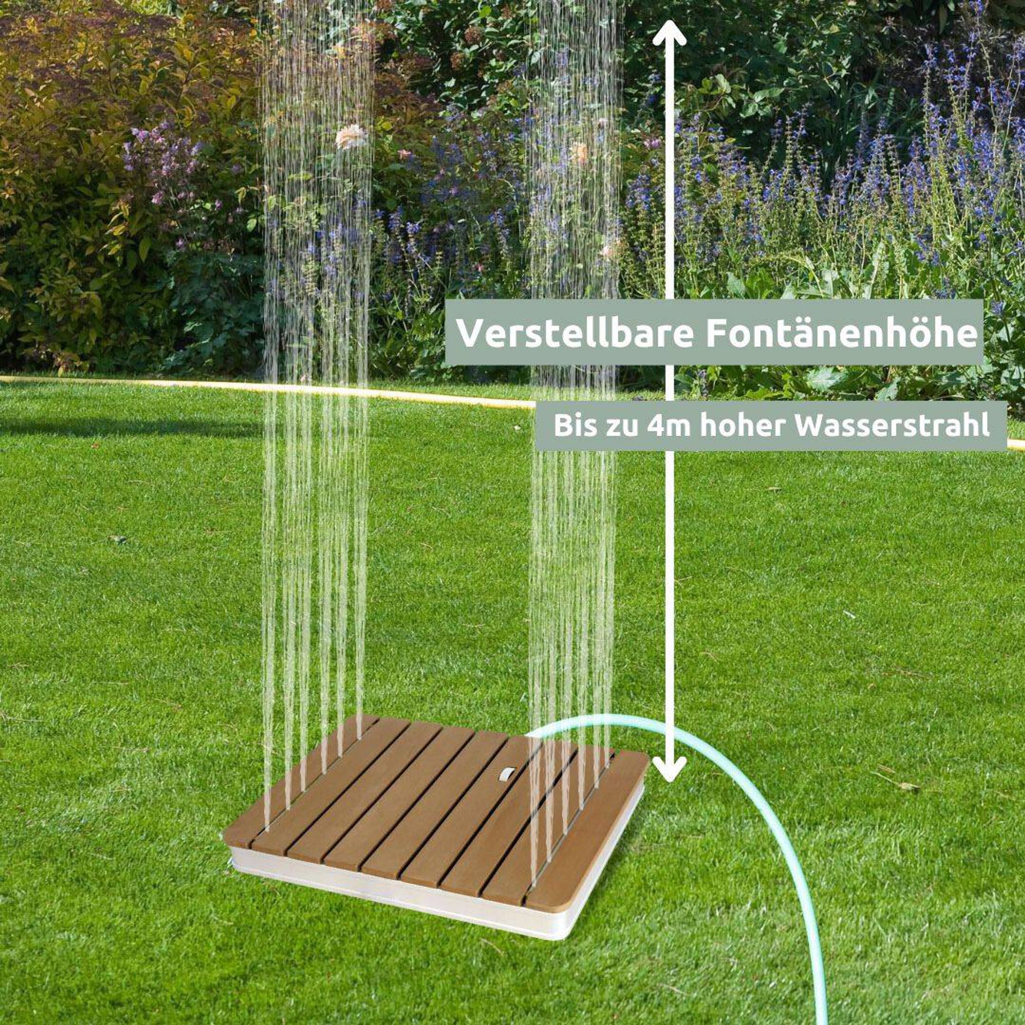 Bodendusche Gartendusche, eckig WPC-Oberfläche