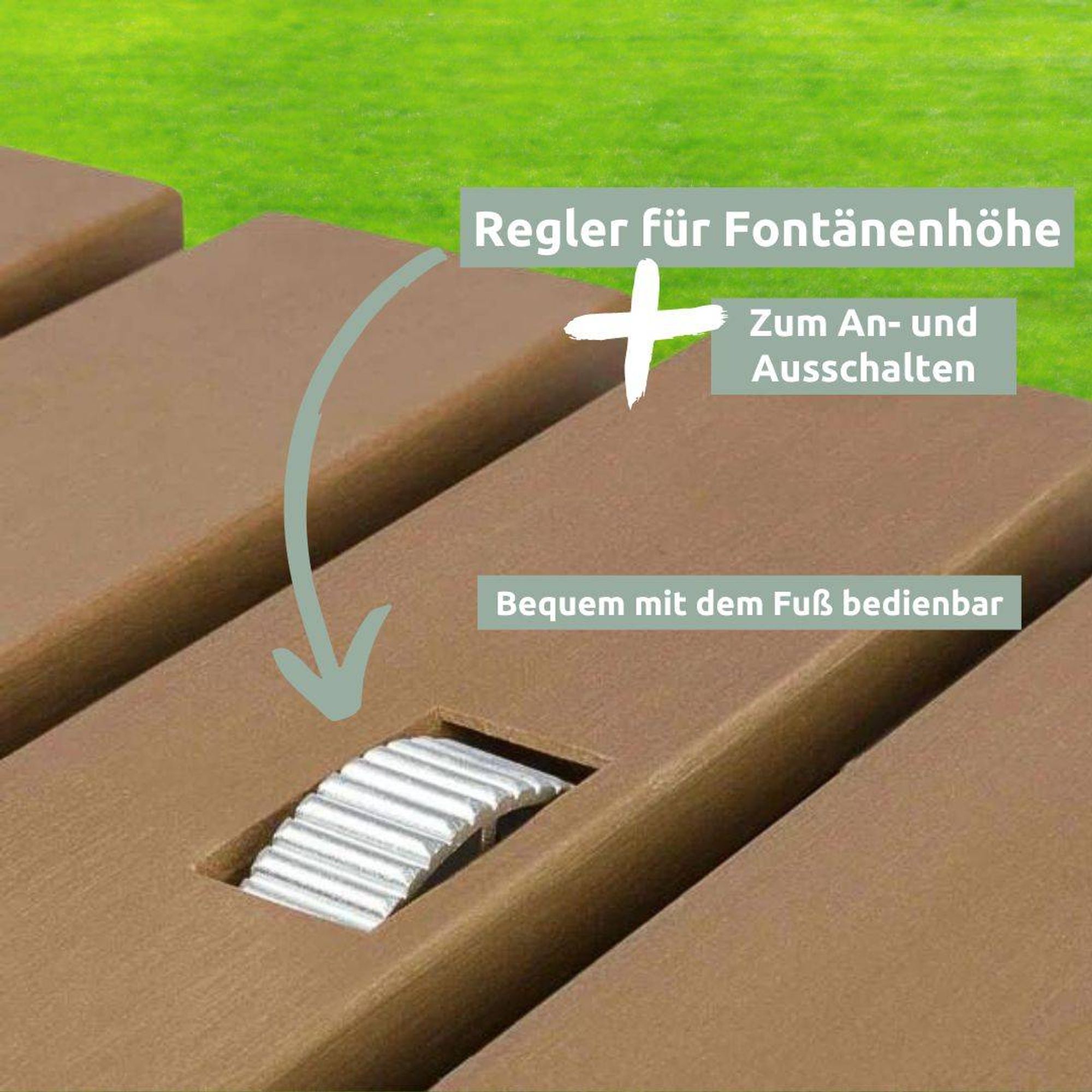 Bodendusche Gartendusche, eckig WPC-Oberfläche