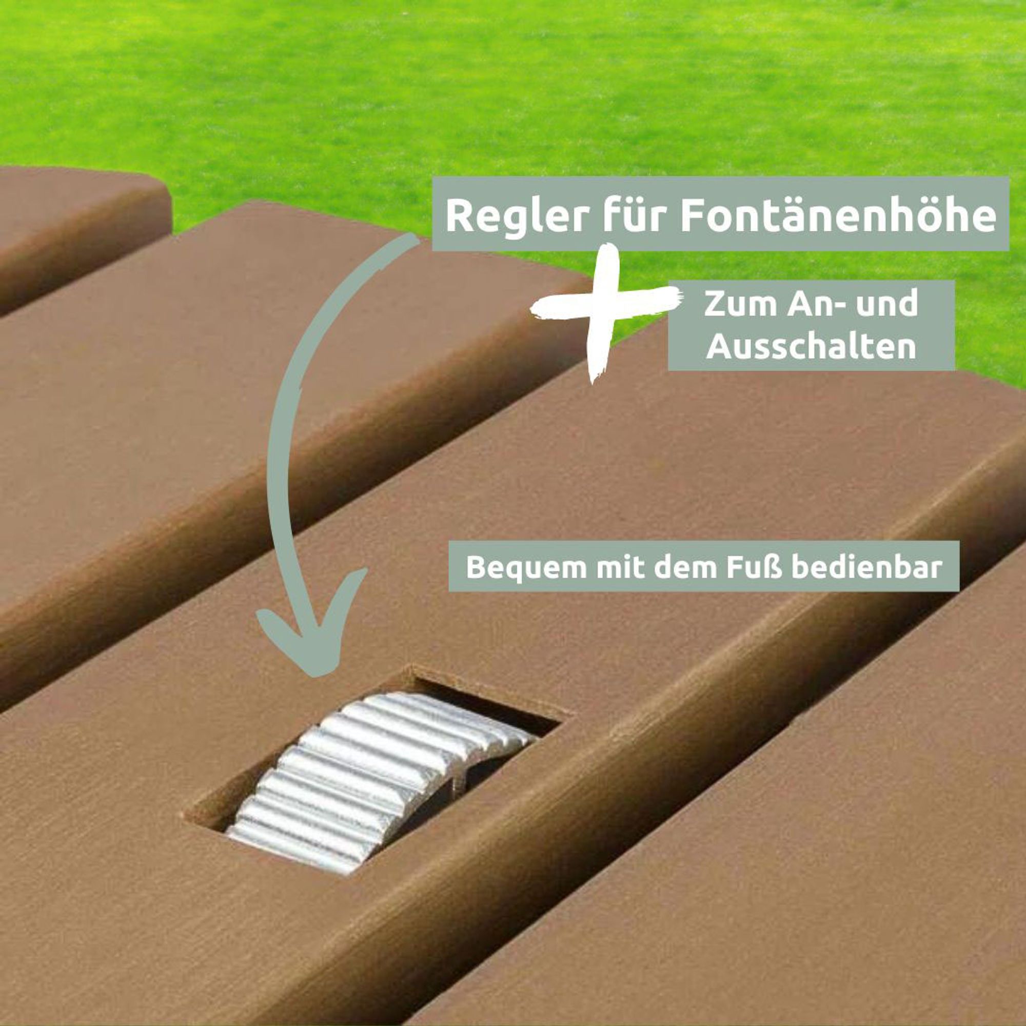 Bodendusche Gartendusche, rund, WPC-Oberfläche