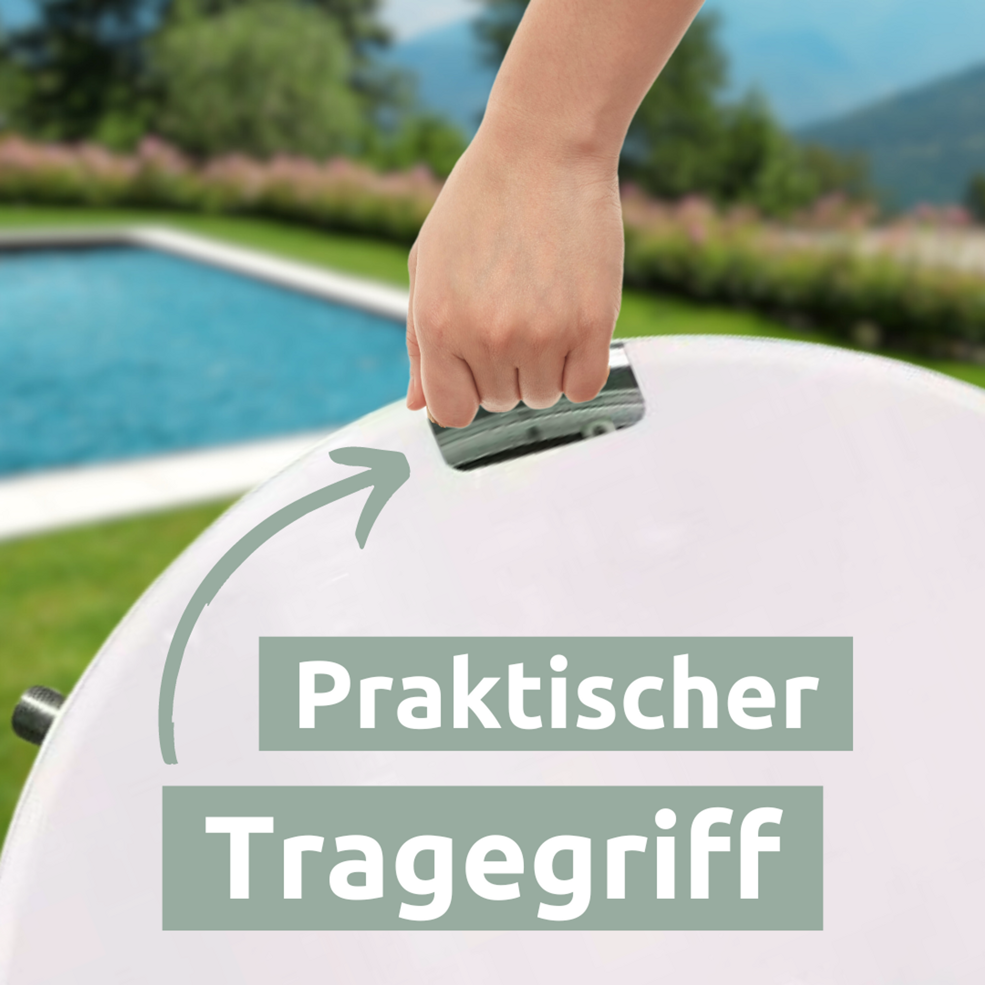 Bodendusche Gartendusche, rund, WPC-Oberfläche