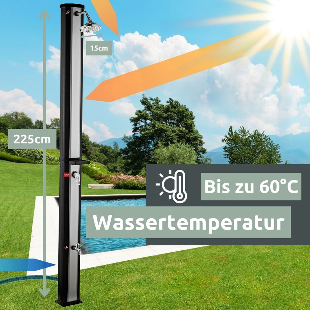 Solardusche Gartendusche mit 40 Liter Wasserspeicher, inkl. Schutzhülle