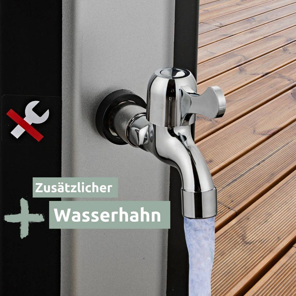 Solardusche Gartendusche mit 40 Liter Wasserspeicher, inkl. Schutzhülle