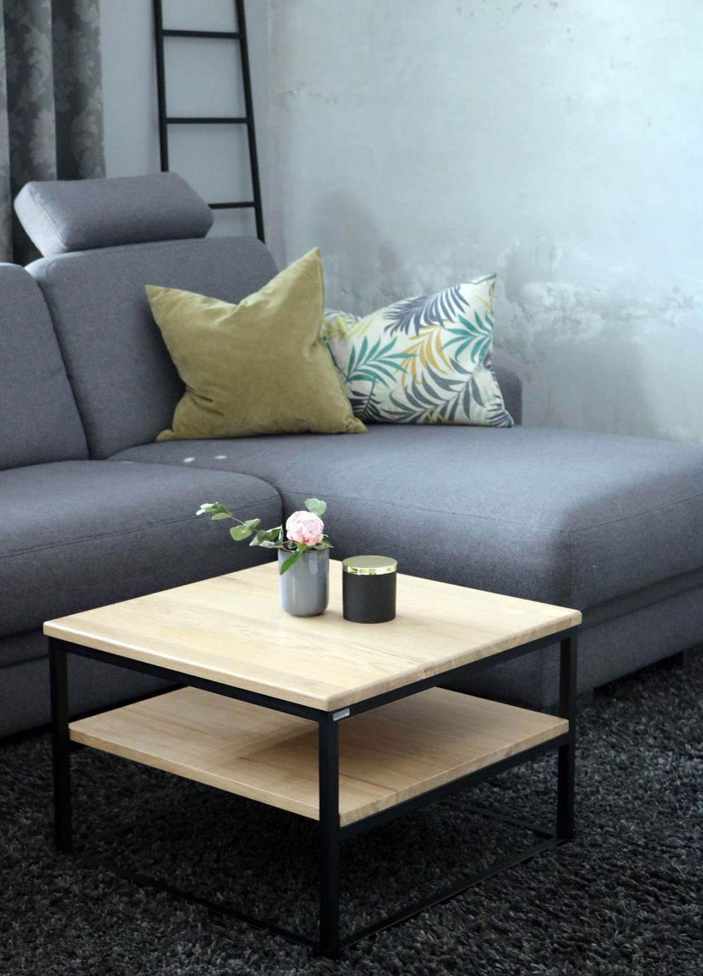 Couchtisch aus Eiche mit zwei Platten