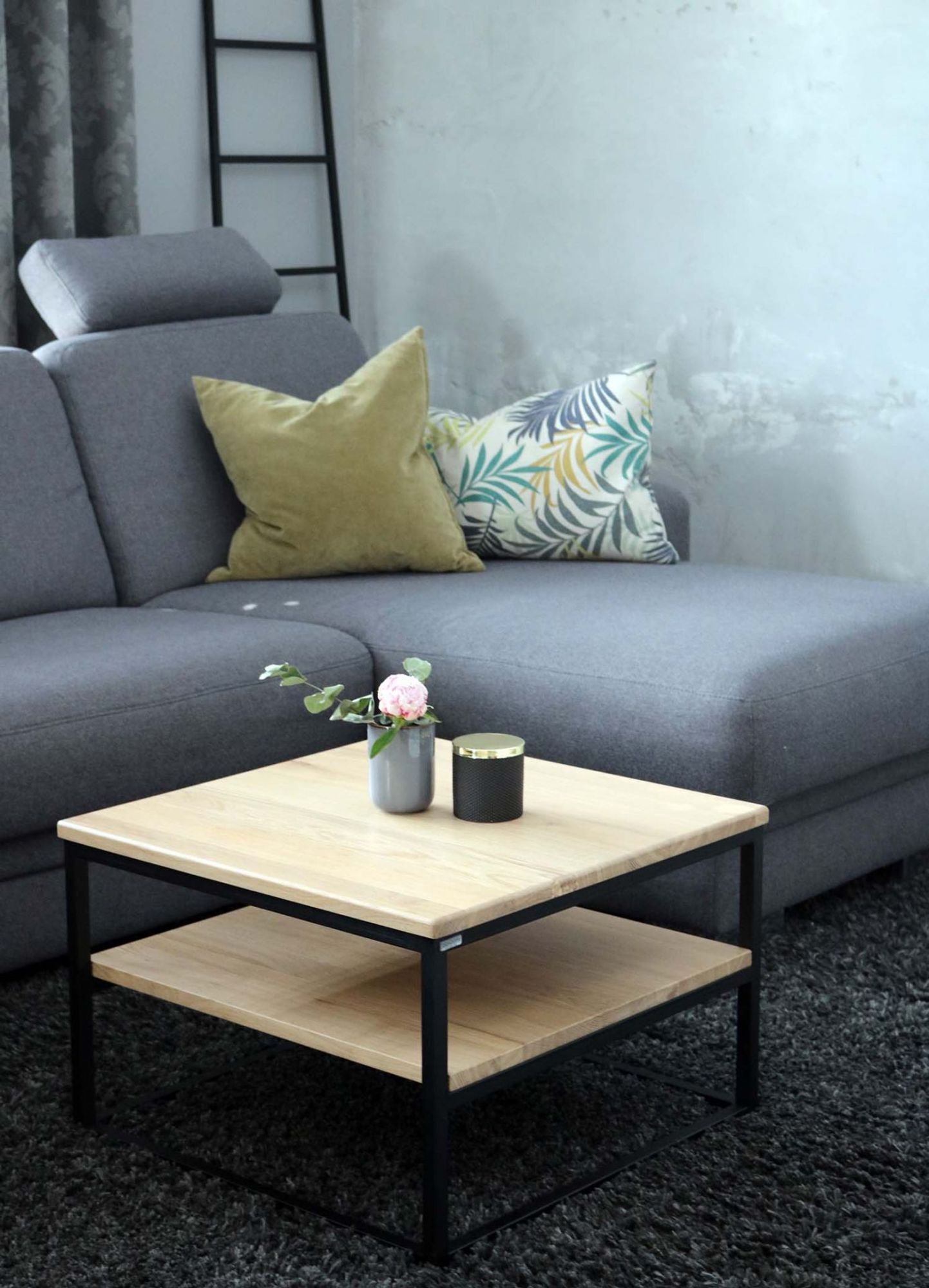 Couchtisch aus Eiche mit zwei Platten