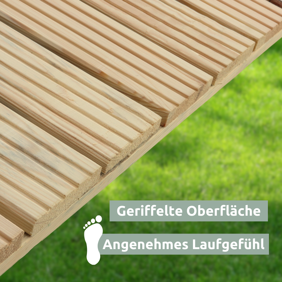 Holzfliese aus Kiefernholz95 x 95 cm