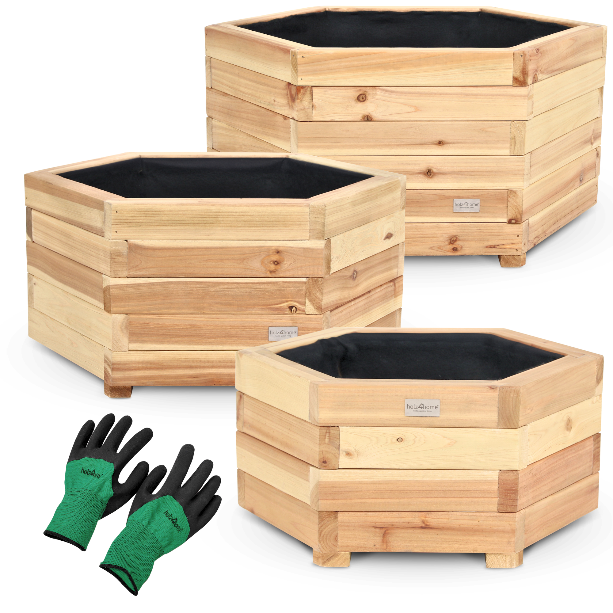 3er Set Outdoor Pflanzenkübel
