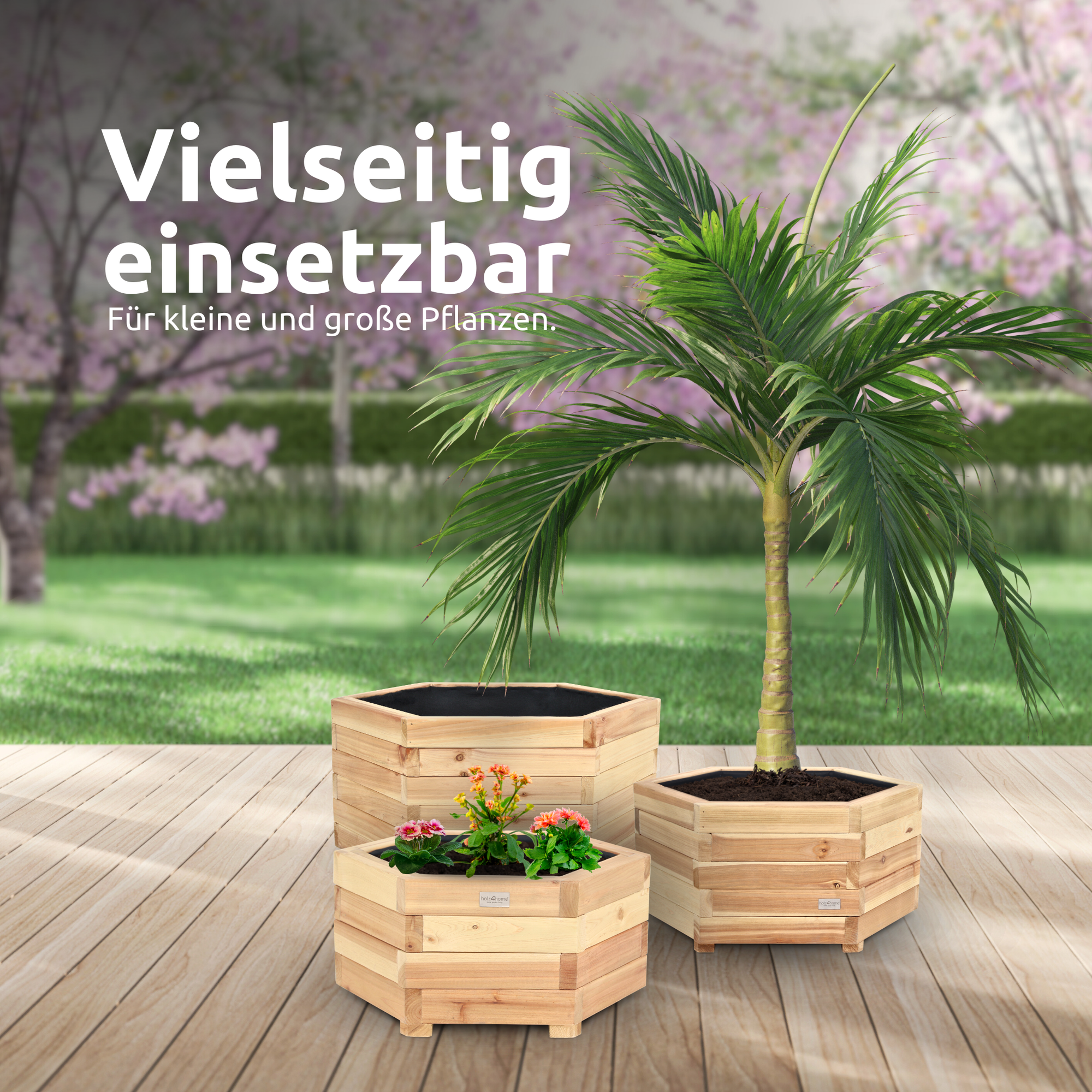 3er Set Outdoor Pflanzenkübel