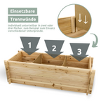 Hochbeet mit 3 Fächern