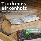 Brennholz Birke Kammergetrocknet 25 cm 1RM/ 1,6 SRM
