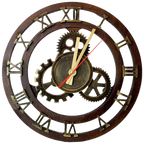 H4H166Cover Wanduhr Zahnrad aus Birkenholz Default Title