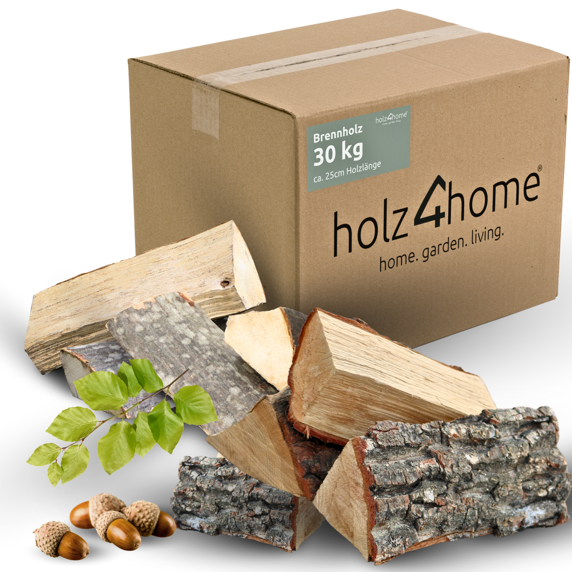 Brennholz Mischholz 30kg im Karton