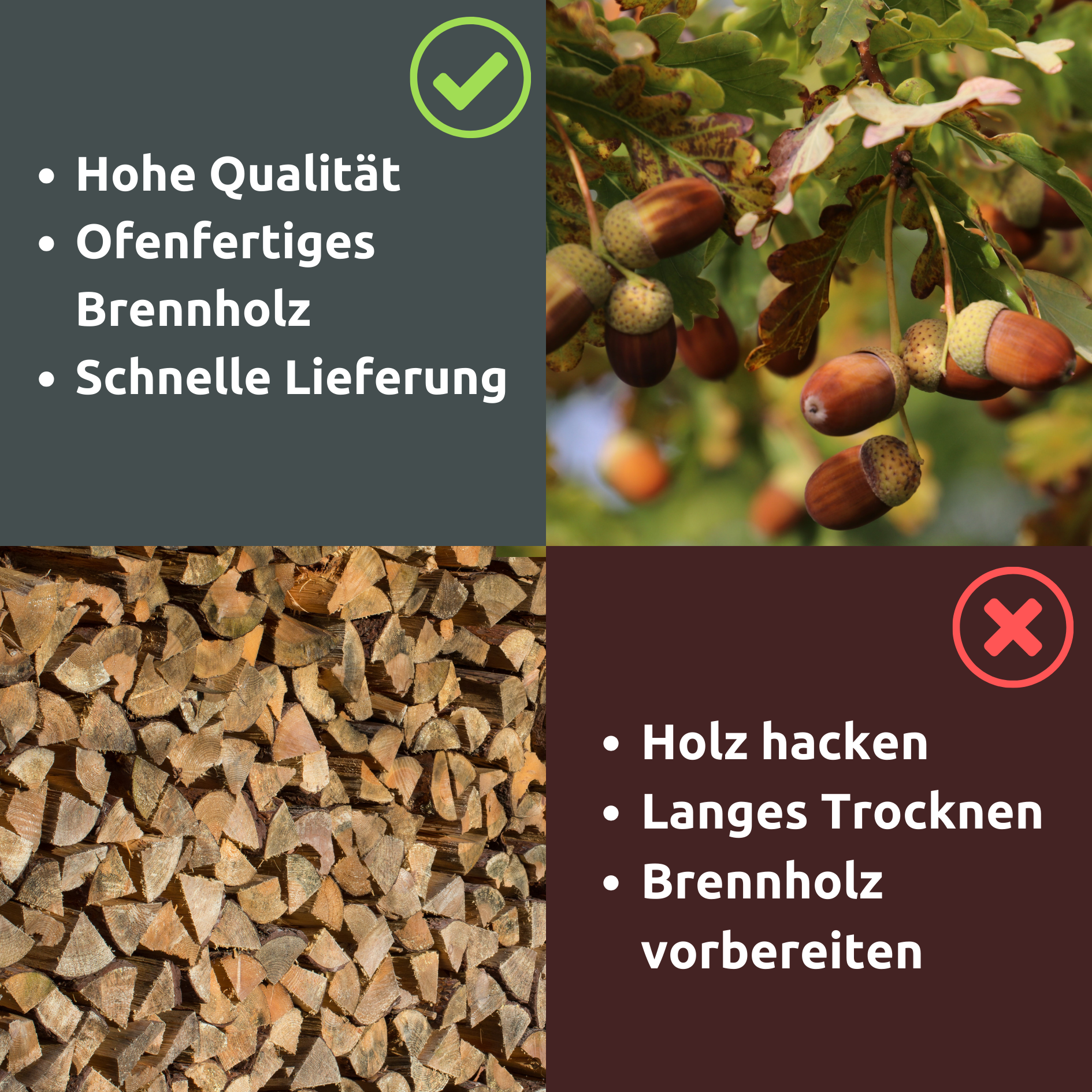 Brennholz Mischholz 30kg im Karton