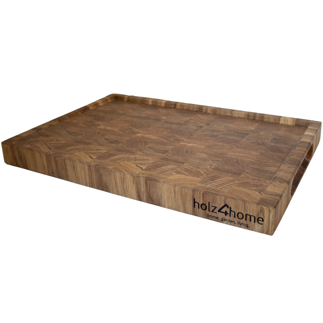 Schneidebrett | Steakbrett Stirnholz Eiche L=43 cm