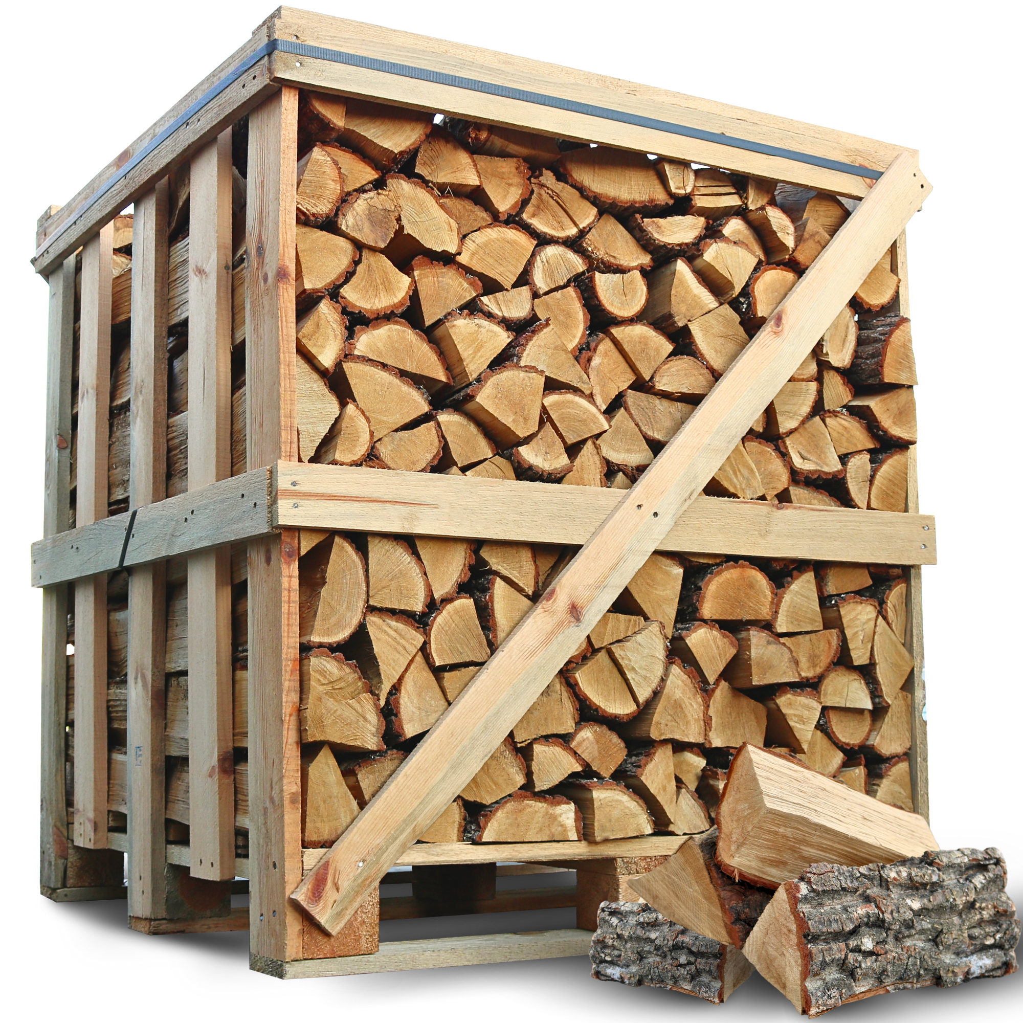 Brennholz Eiche Kammergetrocknet 25 cm 1RM/ 1,6 SRM