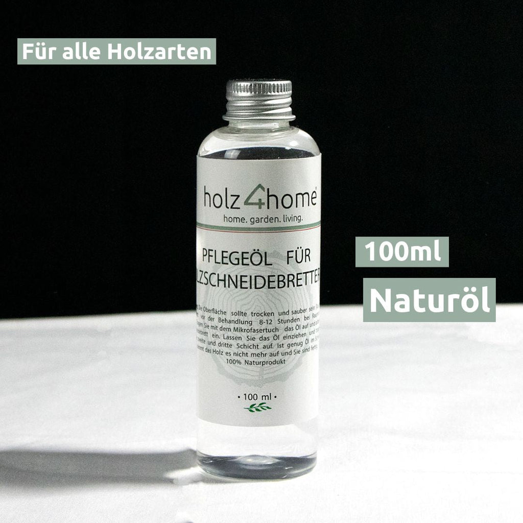 H4H212Oel „Maschas Pflegeset“ für hochwertige Küchen- und Schneidebretter, biologisches Naturöl für alle Holzarten, Holzpflege, Erste Hilfe für Ihr Holz