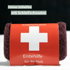 H4H212Schleifschwamm „Maschas Pflegeset“ für hochwertige Küchen- und Schneidebretter, biologisches Naturöl für alle Holzarten, Holzpflege, Erste Hilfe für Ihr Holz