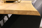 Tischplatte aus massiver Eiche mit Baumkante 4cm Stärke verschiedene Maße 120 x 70 cm