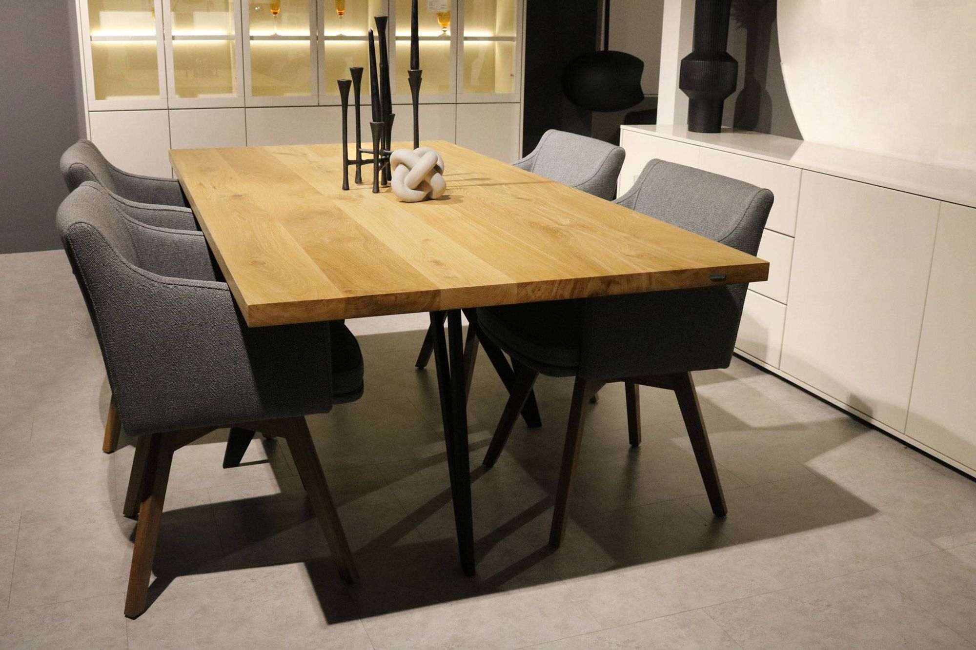 Tischplatte aus massiver Eiche ohne Baumkante 4cm Stärke verschiedene Maße 220 x 100 cm