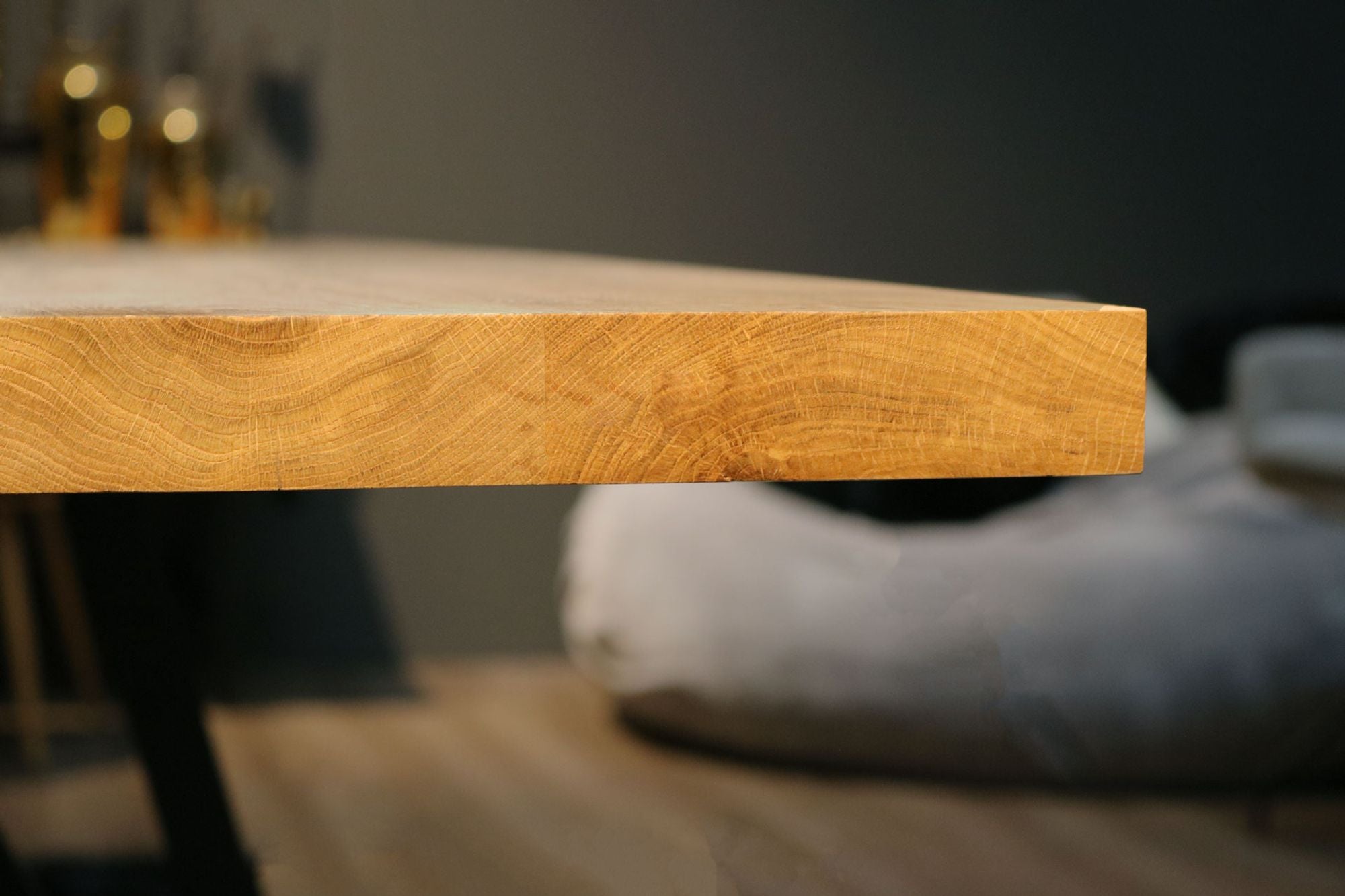 Tischplatte aus massiver Eiche ohne Baumkante 4cm Stärke verschiedene Maße 220 x 100 cm