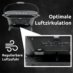 XXL Gusseisen Holzkohle Grill mit Grillrost | Camping Grill, Hibachi Style
