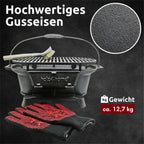 XXL Gusseisen Holzkohle Grill mit Grillrost | Camping Grill, Hibachi Style