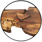 Wanduhr Artwork aus massiver Eiche