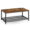 kalb | Couchtisch, Wohnzimmertisch, Holz & schwarzes Metall, stabil & langlebig, Couch Tisch für Wohnzimmer & Sofa, moderner Industrial Stil Indie
