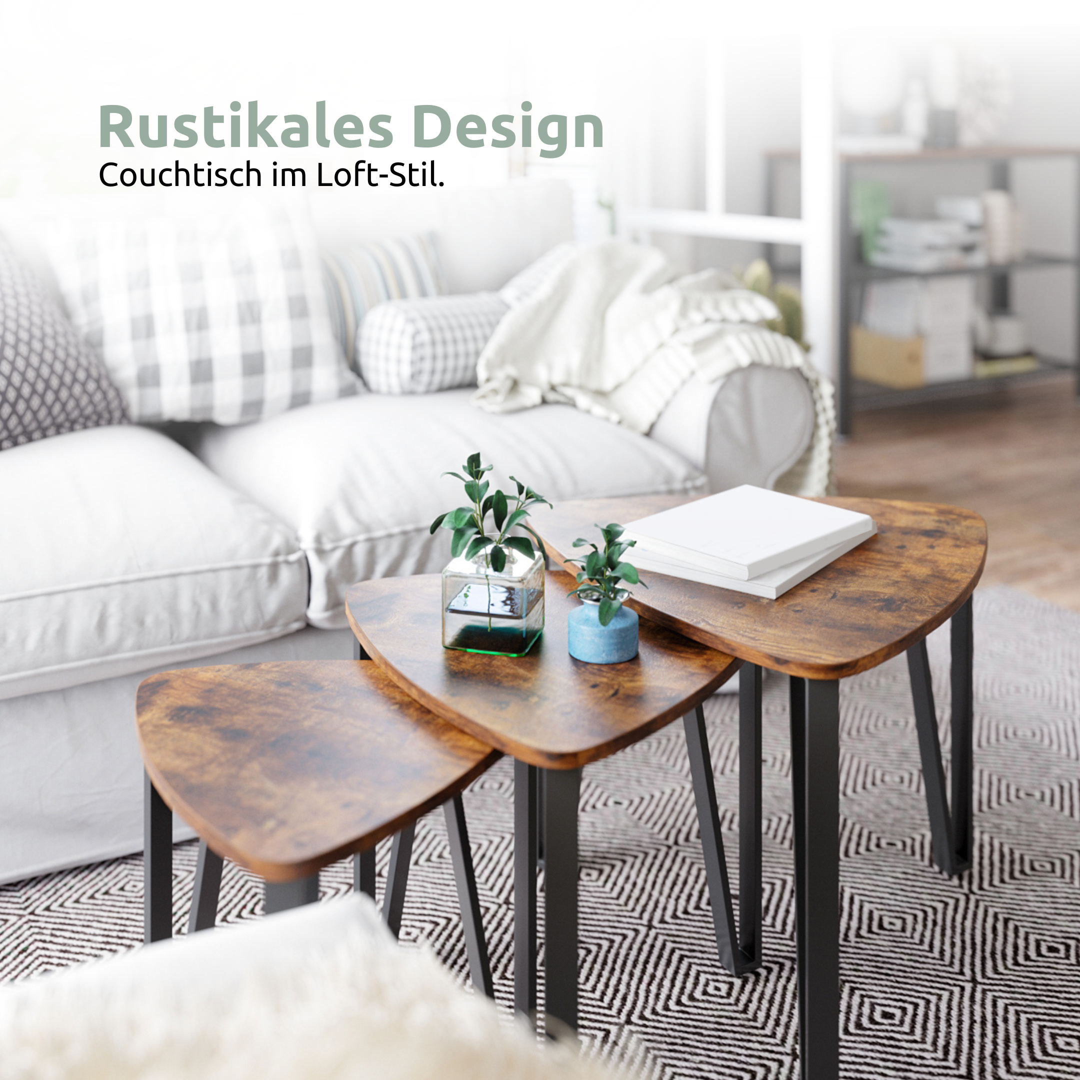 Beistelltisch &quot;Radon&quot; 3er-Set