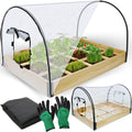 H4H244CoverTest-1-b0c38105-4b7c-4d76-9635-cfb604dd2af3-Bild-0 Gemüsebeet mit Abdeckung aus PVC 115cm x 80cm x 54cm I Frühbeet aus Holz